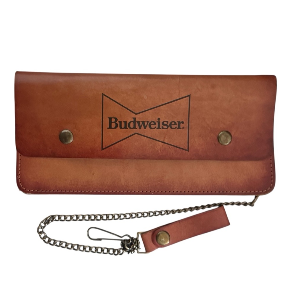 Budweiser Brown Leather Wallet Vintage